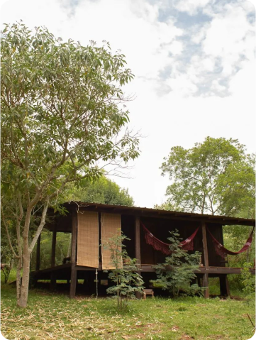 Foto de la fachada de la cabaña Yaguareté